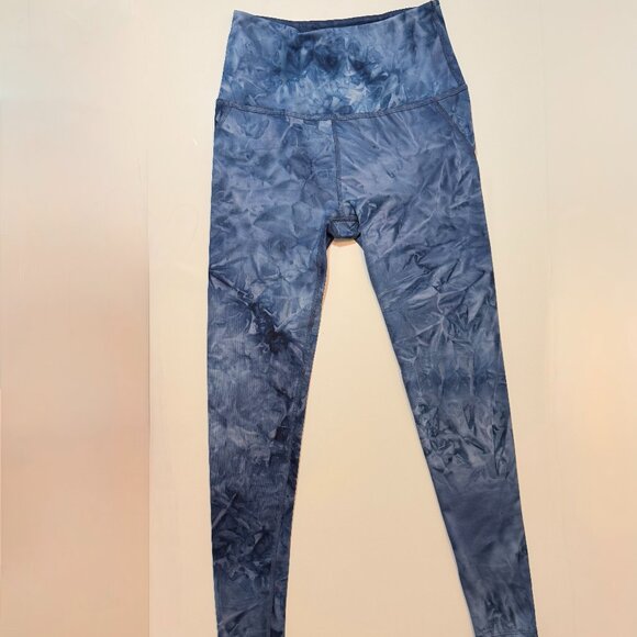 Beyond Yoga Smokeshow Wave High Waisted Yoga Leggings in Outlaw Navy, Size M C - Picture 5 of 7